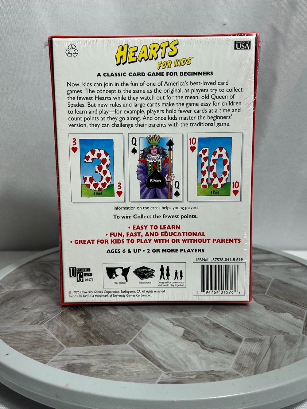 Vintage Hearts For Kids Card Game 1996 University Games Sealed Ages 6+ - Picture 2 of 4